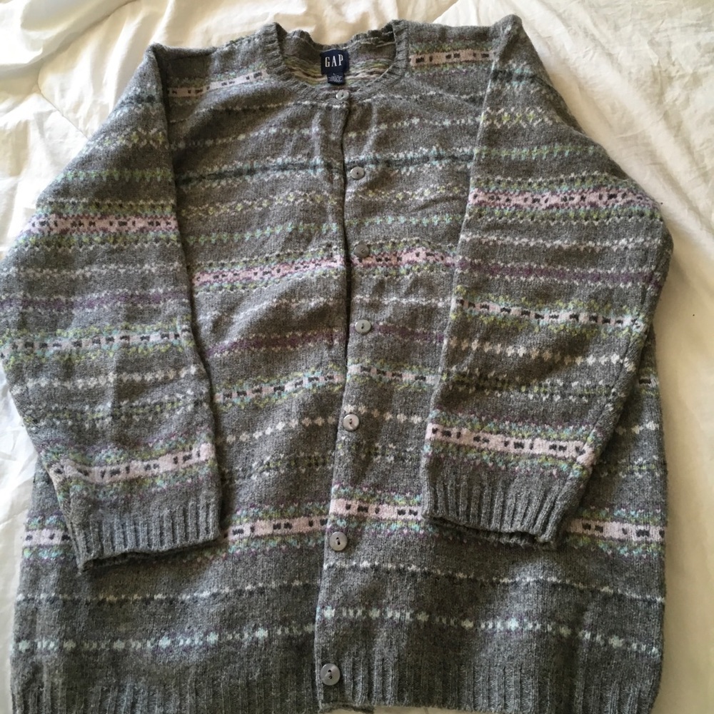 Gap Striped Wool Cardigan